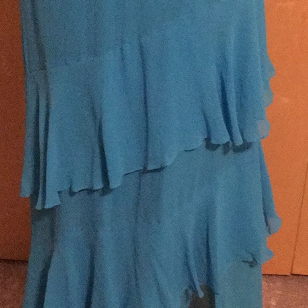 Theia Ruffled Chiffon Gown STYLE #: 883210 - Picture 5 of 8